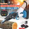 3000W 6'' Mini Cordless One-Hand Electric Chain Saw with 2Battery Woodworking Wood Cutter Rechagarble Chainsaws Step