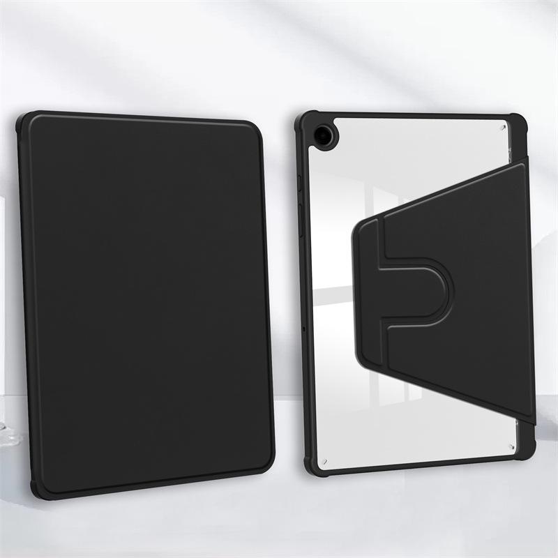 Чехол для Samsung Tab A9+ 11" вращающийся из акрила и кожи - полная защита, 2023, защита от падения