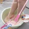 2Pcs Foot Cleaning Brush Set for Toe Seam Massage And Dead Skin Removal Long Handle Silicone Foot Brush And Toe Cleaning Brush Foot Scrubber