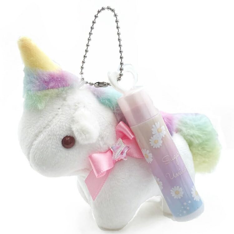 Shobido Plush Toy & Lip Balm Rainbow Unicorn NL43924