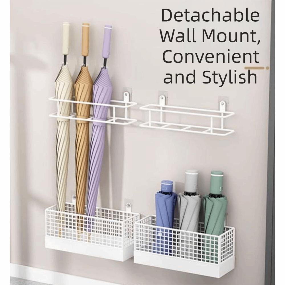Rust-Resistant Umbrella Holder Wall-Mounted Umbrella Stand Modern Umbrella Storage Rack Dorm