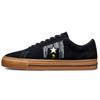 Арахис x Converse One Star Low Снупи и Вудсток Унисекс Кроссовки Черный Экрю Резина Мед A01873C