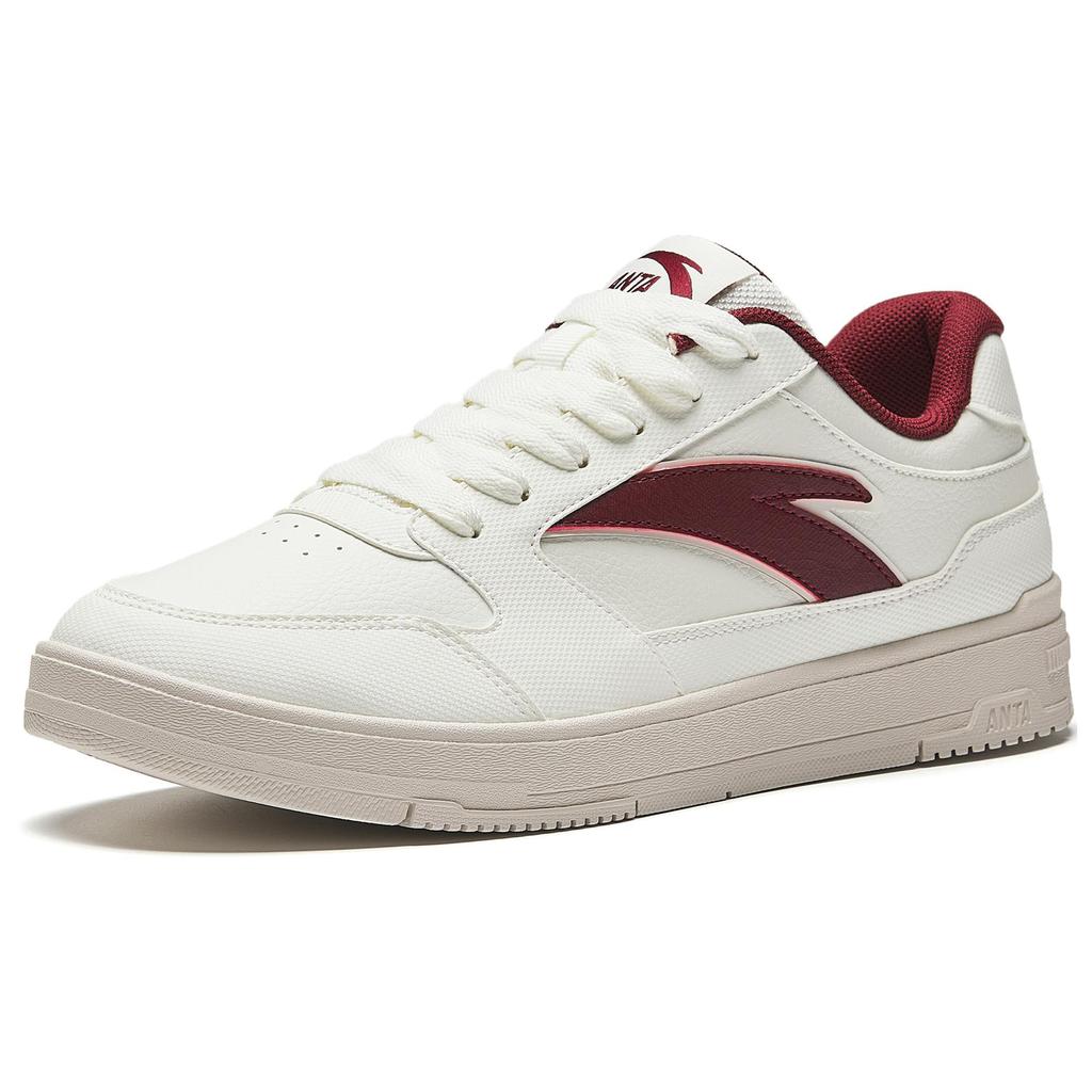 Anta Уличный стиль Спортивный Повседневный Мода Увеличивающие рост Легкие Нескользящие Низкие кеды Мужские кроссовки Белый Красный 912518007-1