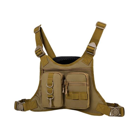 Нагрудная сумка для занятий спортом на открытом воздухе для мужчин, передняя сумка-жилет для бега с несколькими отделениями, EDC дорожный нагрудный рюкзак для тренировок, езды на велосипеде, пеших прогулок