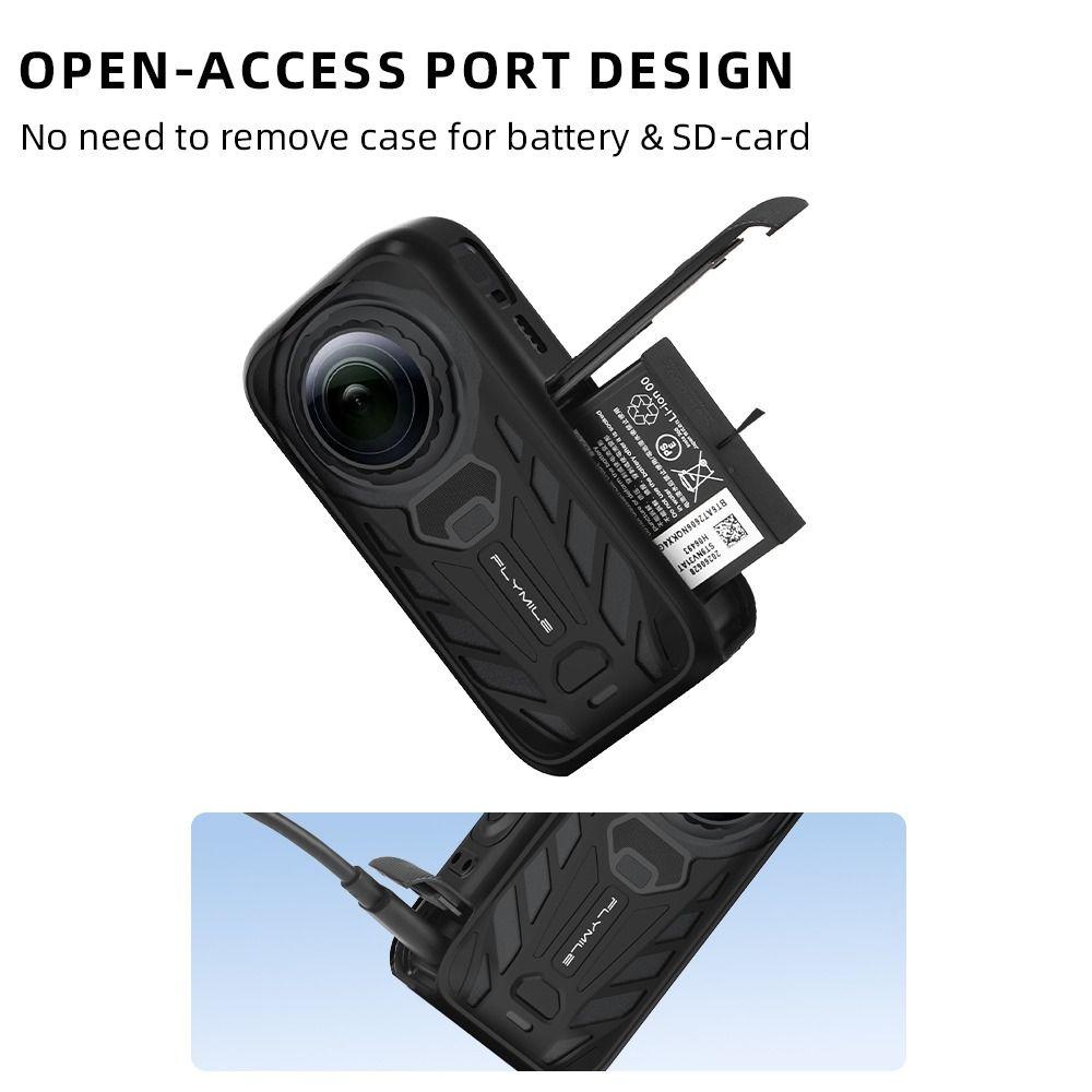 with Lens Cap Camera Body Cover Silicone Sleeve Skin Case for Insta360 X6 Action Camera Accessories