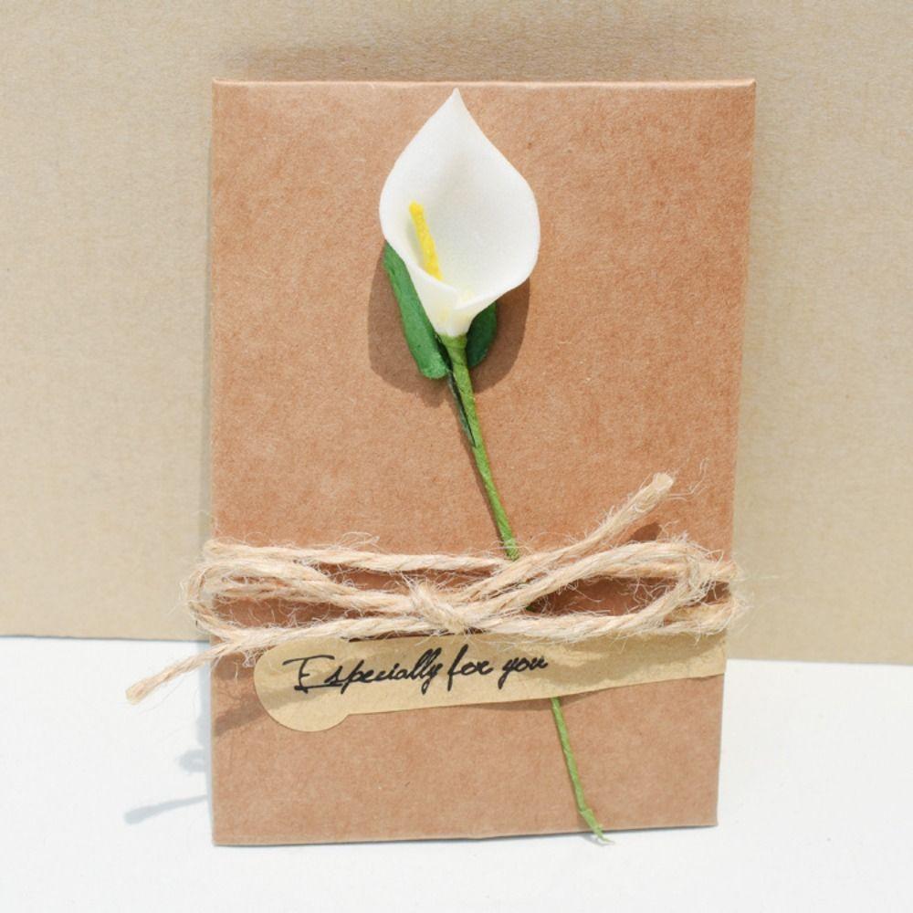 Креативная поздравительная открытка на день рождения, винтажная пустая подарочная открытка, благословение, цветочные поздравительные открытки