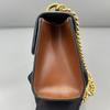[Pre-Owned] Padlock Moonlight Treasure Box Series Metal Lock Logo Canvas And Leather Crossbody Bag Small - Excellent #1ADMT8