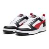PUMA Rebound V6 Lo Comfortable Low top Kids' Skateboarding Shoes Black White Red Unisex 393833-04