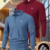 Мужская высококачественная рубашка в стиле business casual, изготовленная из волокна, дышащая рубашка-поло, подходящая для занятий спортом на открытом воздухе, таких как гольф и бег.