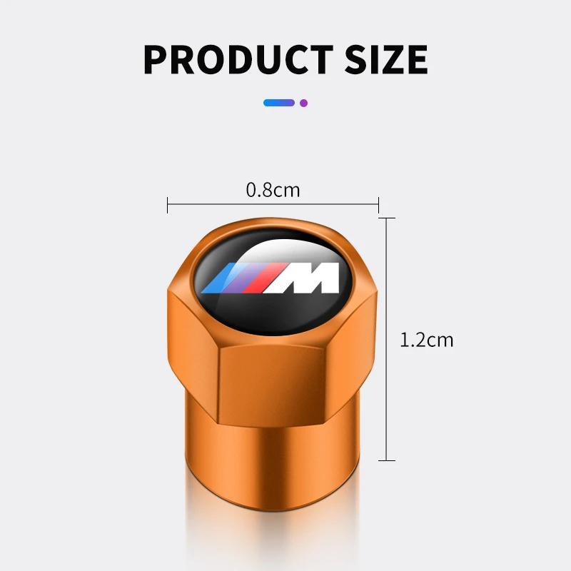 For BMW 5G314Pcs 3D Metal Tire Valve Cap Car Tyre Air Stem Cover For BMW M M3 M5 M6 X3 E46 E90 F30 G20 E36 E34 X6 G20 G30 Accessories