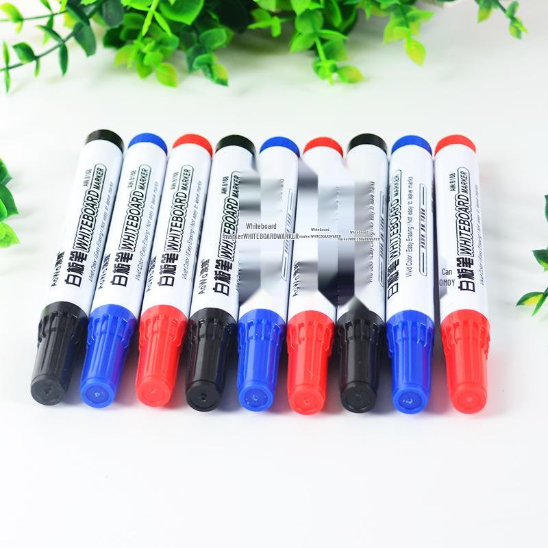 Не оставляющие следов, долговечные маркеры для белой доски на водной основе - черные, красные и синие, медленно сохнущая формула для расширения возможностей для творчества.