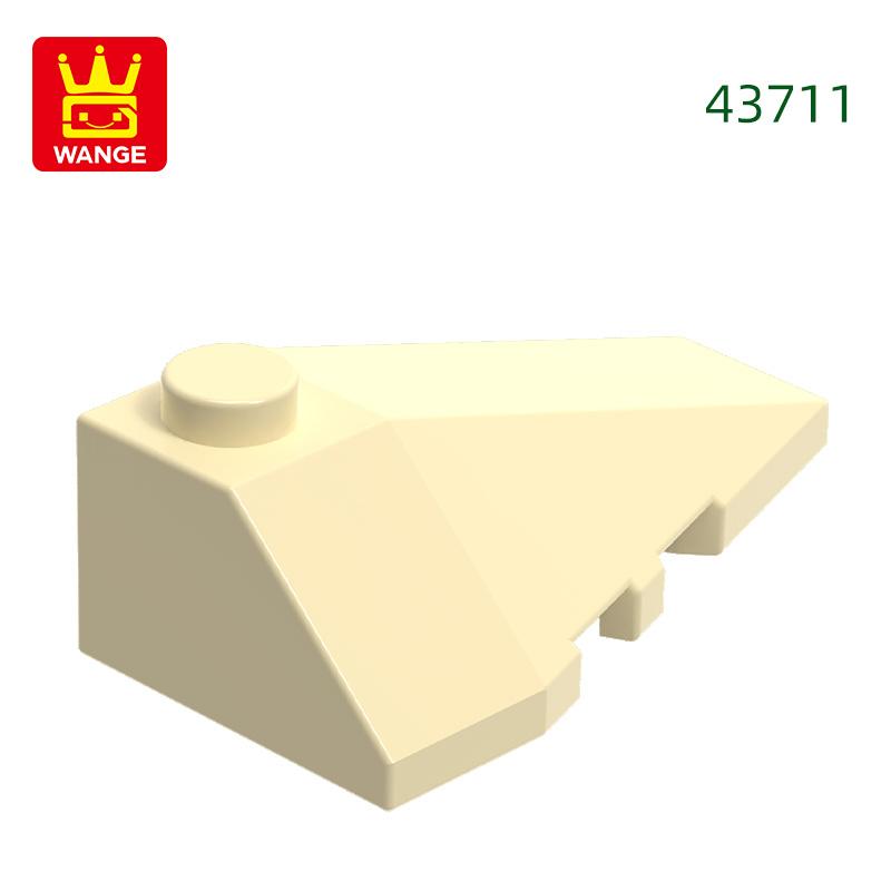 Нетоксичные 74 шт./лот 43711 Правый скошенный клин 4x3 Тройные строительные блоки Аксессуары для Moc Совместимы с Bricks Детские игрушки Подарок Bo