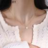 Square CZ Necklace for Women Cubic Zircon Clavicle Chain Elegant Necklaces Party Jewelry New