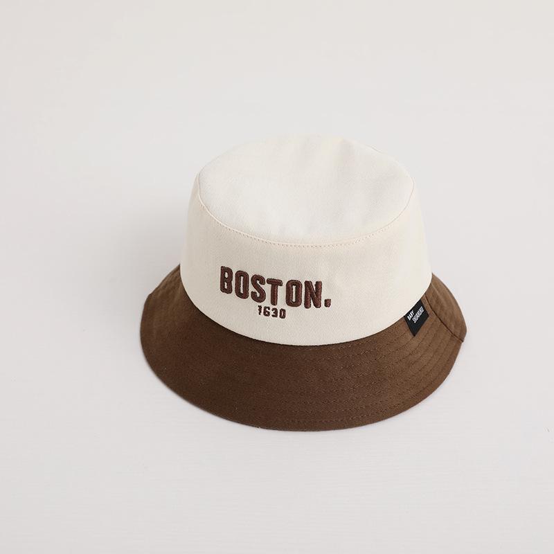 Letter Embroidered Baby Bucket Hat Summer Wide-brim Panama Sun Hat for Boy Girl Korean Adjustable Drawstring Kids Fisherman Caps