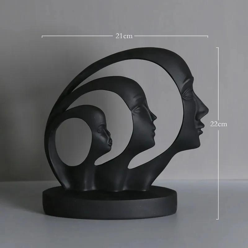 Статуэтка Абстрактная Смола Настольные Украшения Скульптура Миниатюрные Фигурки Лицо Персонаж Скандинавское Искусство Поделки Офис Дом