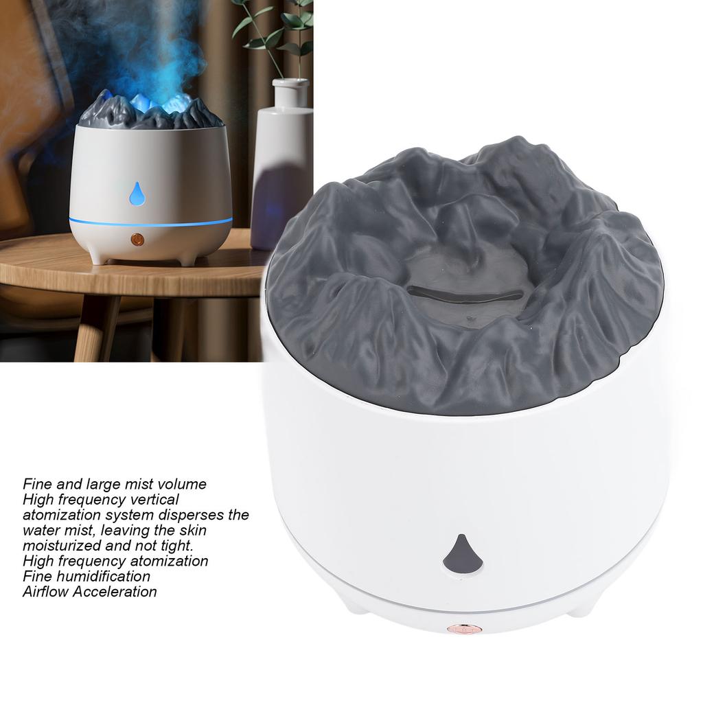 Volcano Humidifier Diffuser Timer Quiet Anti Dry Heating 2 Modes USB Volcano Essential Oil Diffuser Humidifier for Home Desktop