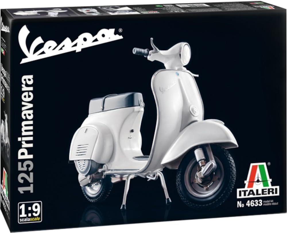 PLATZ Italeri Vespa 125 Primavera with Japanese Instructions Plastic Model Assembly Kit IT4633 1/9 (Vintage Series)