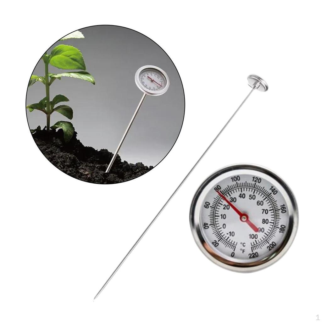Термометр для компостной почвы, легко считываемый садовый инструмент для наземной фермы на открытом воздухе