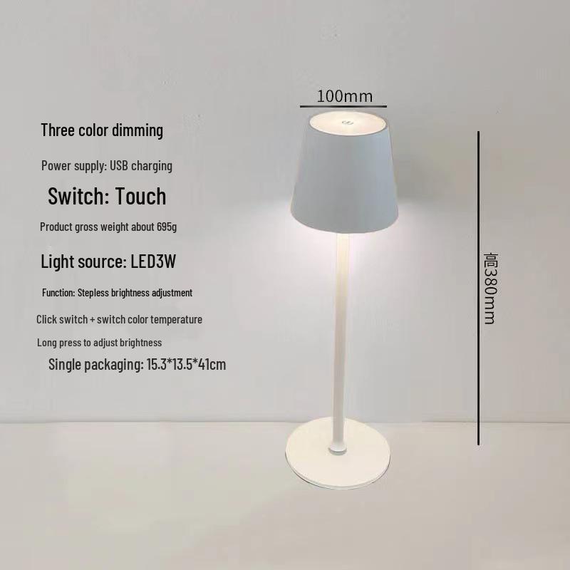 USB Rechargeable LED Table Lamp: Touch-Control Night Light for Outdoor & Indoor Atmosphere