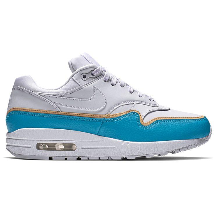 Nike Air Max 1 Подкладка Белый Синий Женский 881101-103
