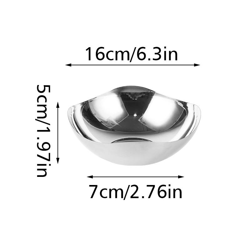 304 Stainless Steel Tall Footed Design Restaurant Ice Cream Bowl Durable Fruit Bowl Creative Salad Bowl Ins Home Accessories