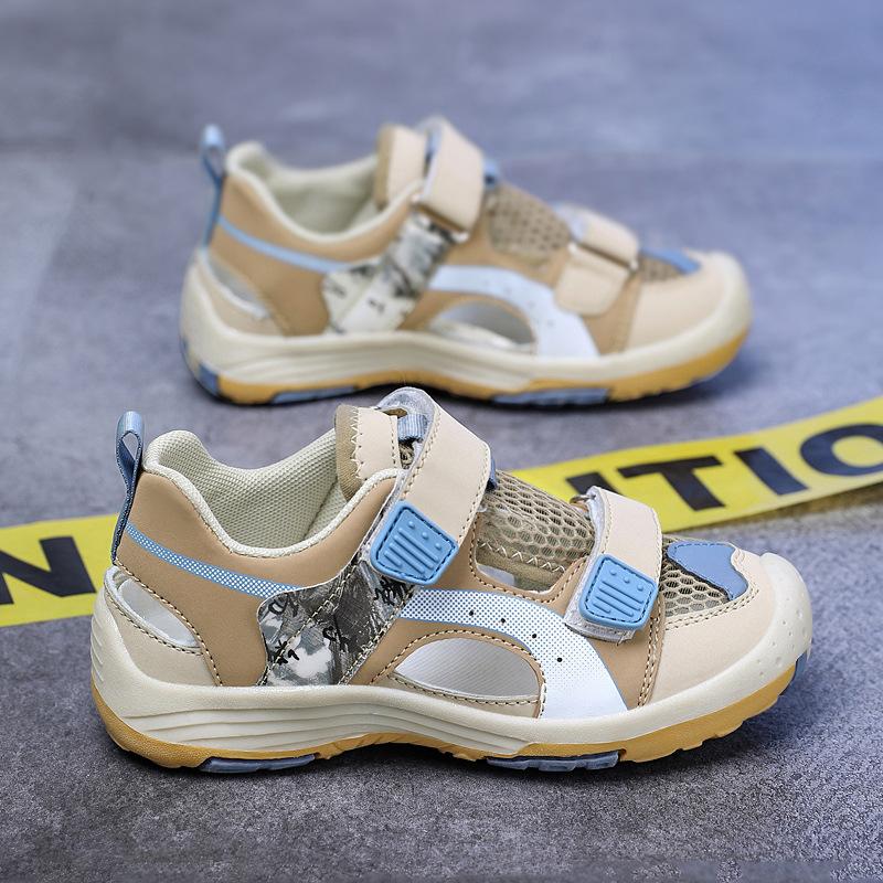 Спортивные сандалии Баотоу, туфли-каркас, сандалии для мальчиков, летняя детская пляжная обувь 2025, для мальчиков среднего и старшего возраста, учеников начальной школы