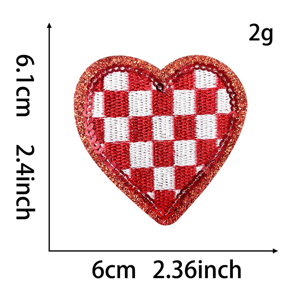 Leopard Print Star Plaid Glitter Embroidery Fabric Patch for DIY Hats and Bags