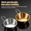 Stainless Steel Bowl with Handle Small Bowl Round Barbecue Seasoning Bowl