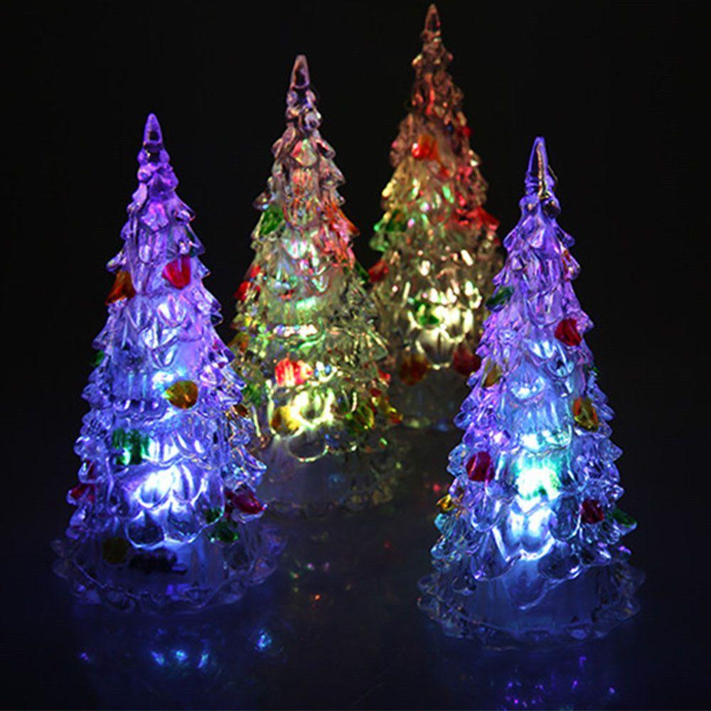 LED Color Changing Mini Christmas Xmas Tree Home Table Party Decor Charm Glitter Christmas Tree