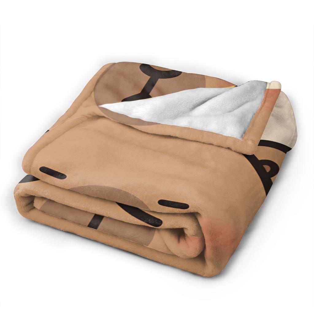 Capybara Cartoon Blanket Travel Office Flannel Bedding Throws For Bedroom Soft Design Quality Bedspread Birthday Gift