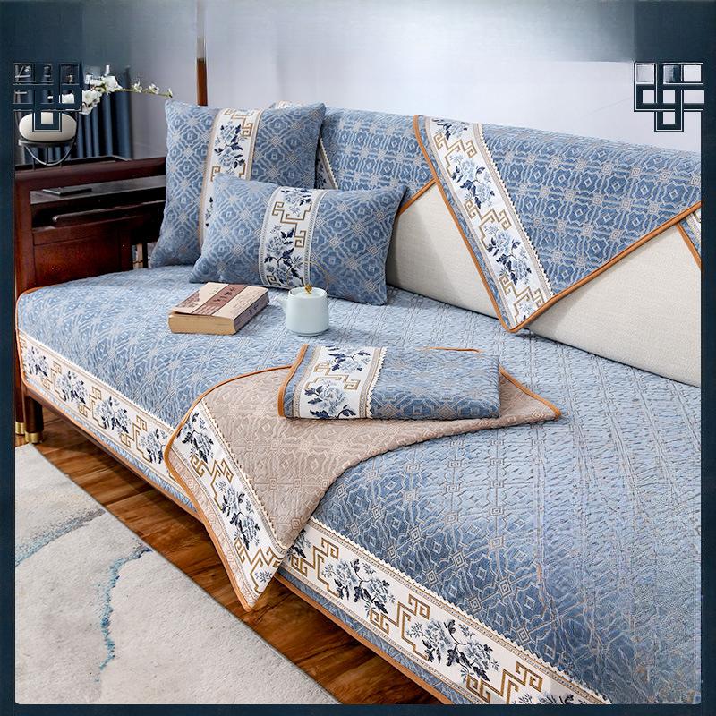 New Chinese Style Sofa Cushion Solid Wood Sofa Cover Four Seasons Universal Rosewood Cushion Non-Slip Chinese Style Cushion