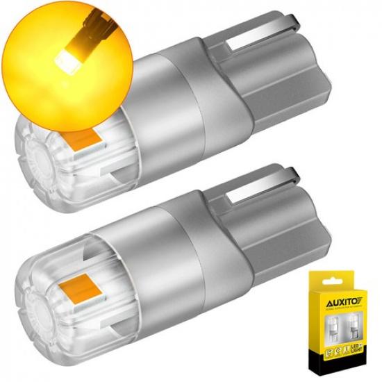 AUXITO 2Pcs T10 LED Parking Light Bulbs 175 W5W 2825 168 194 Bright Yellow Amber