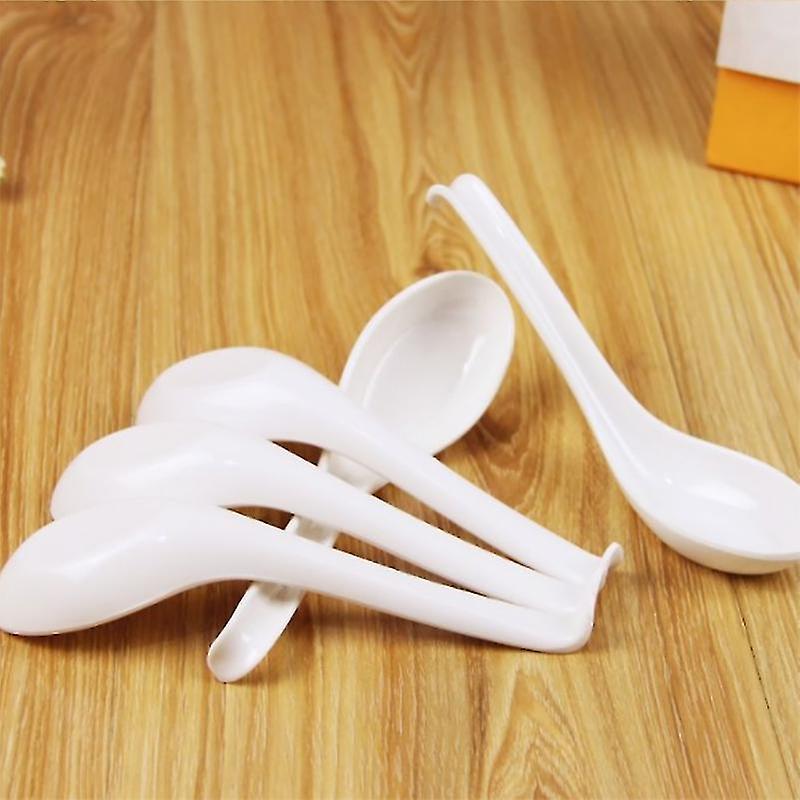 Soup Spoons,15pcs Japanese Style Spoons Creative Rice Spoons Chinese Asian Soup Spoons With Long Ha-hao