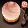 With Wooden Stand 80MM LED Night Light Luminous Glass Sphere Crystal Ball  Bedroom