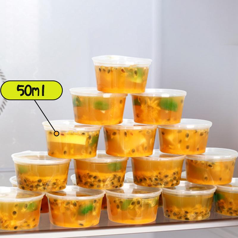 50 шт одноразовых пластиковых контейнеров для соуса на вынос, коробка для еды, коробка для краски 50/100 мл