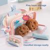 Transparent Display Korean PVC Stationery Bag Desktop Storage Ins Pencil Pouch  Children Kids
