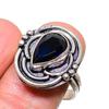Natural Black Spinel Gemstone 925 Sterling Silver Jewelry Ring Size 9 N8I36
