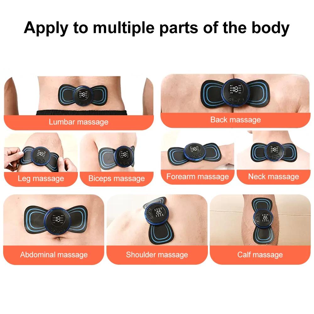 Neck Massager Mini Cervical Back Muscle Pain Relief Patch Massageador Stimulator Mat Portable Leg Body Health Care Tool