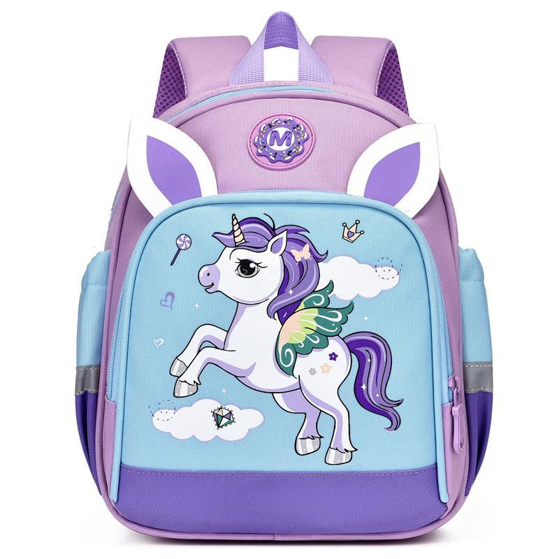 Cute Cartoon Design Kids Backpack Nylon Material For Boys And Girls School Bag
