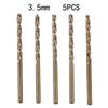 5 шт. сверло HSS M35 с кобальтом 1 мм 1,5 мм 2 мм 2,5 мм 3 мм 3,5 мм 4 мм для дерева, металла, нержавеющей стали, шнековые сверла, инструмент для резки отверстий
