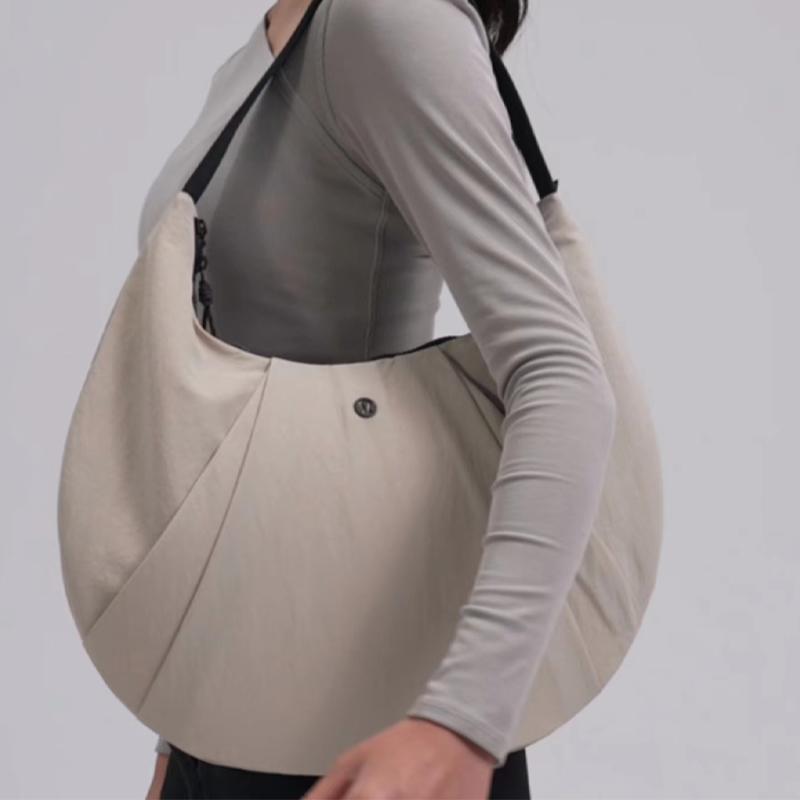 Lululemon Тканевая сумка-круассан, Сумка на плечо, Сумка через плечо, Обычная женская, Цвет: Мохаве Тан и Черный, LW9EJRS-067410