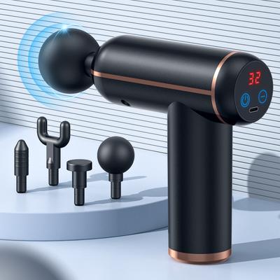 Портативный фасционный пистолет, вибрационный массажный пистолет, ударный пистолет-массажер для релаксации глубоких тканей мышц тела, мини-фитнес-устройство