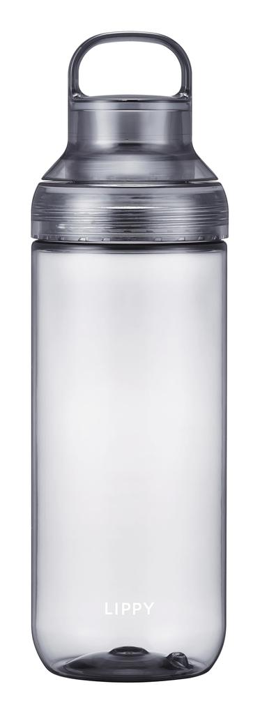 OSK LIPPY Water Clear Made in Easy to with Handle and Room Temperature BC-1000 Bottle, 1000ml, Gray, Japan, Clean, Gasket, Lightweight,