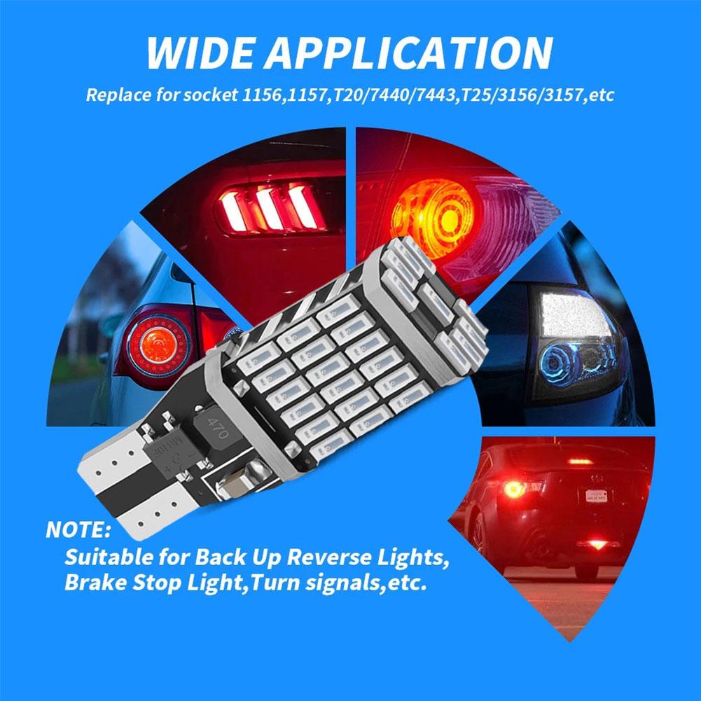 2 шт. T15 W16W 921 912 T16 902 светодиодные лампы высокой мощности 45 шт. 4014SMD супер яркие 1200LM для замены фонарей заднего хода автомобиля белые