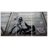 Three Piece Picture Canvas Print Banksy Mural Street Art