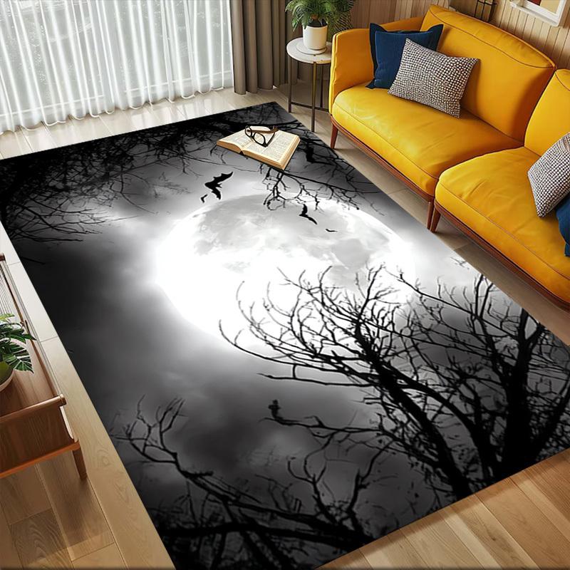 Moonlight Bats Crystal Velvet Office chair mat Area Rug - Non-Slip, Floor Mat, Office Desk Chair Rugs,Christmas Gift-1106198