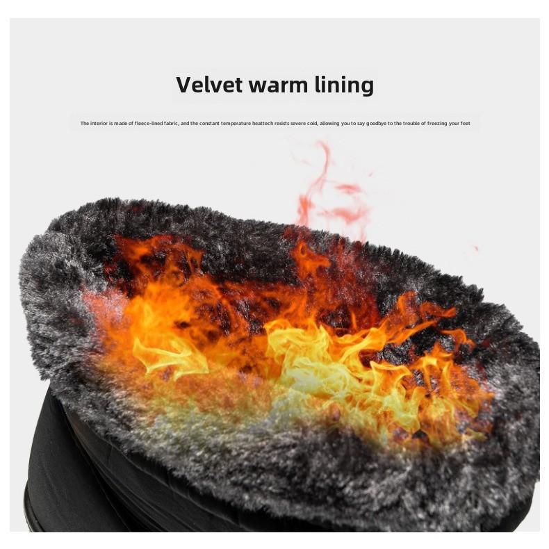 Plus Size Winter Warm Women's Snow Boots Women Lazy Slip-on Waterproof Mom Shoes Women's Shoes