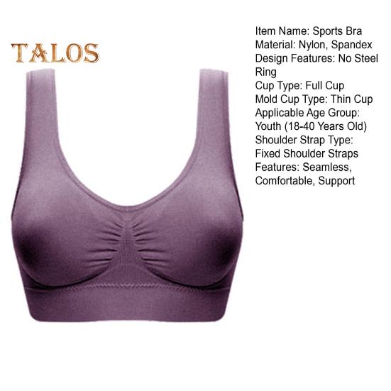 Бесшовные спортивные бюстгальтеры для женщин, большой размер, беспроводной бюстгальтер, майка со съемными подушечками, эластичный бюстгальтер для йоги