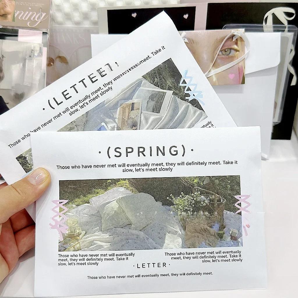 5 шт. Весенняя серия конверт девушка сердце счет материал Ins упаковка DIY крафт-бумага конверт сумка