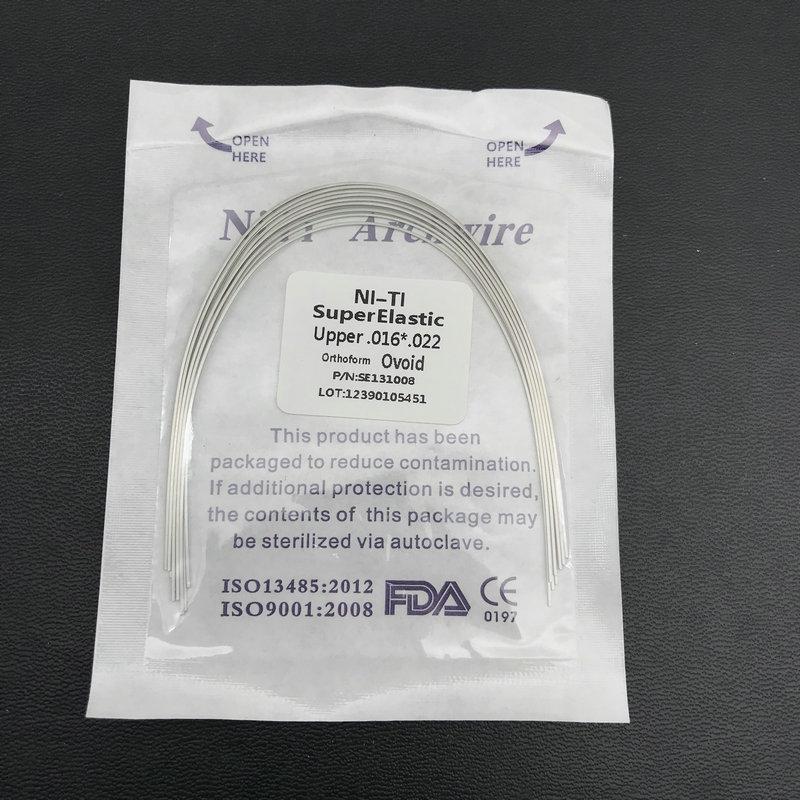 Суперэластичные ортодонтические дуги из никель-титана - Прямоугольные и Овальные, 10 штук